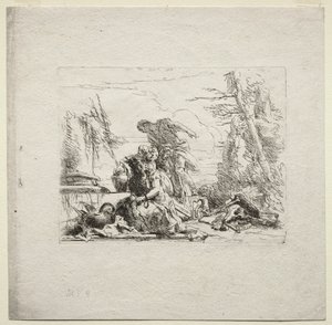Různé rozmary: Žena v poutech od Giovanni-Battista Tiepolo