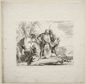 Různé rozmar: Mladý voják a astrolog od Giovanni Battista Tiepolo