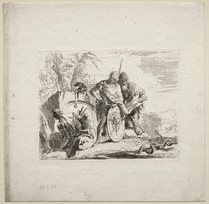 Různé rozmary: Mladý voják a astrolog, 1785. od Giovanni Battista Tiepolo