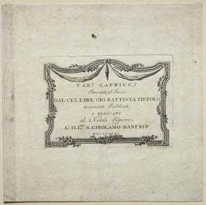 Různé Caprices: Titulní strana od Giovanni Battista Tiepolo