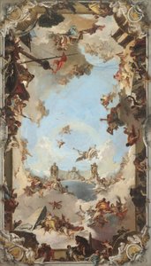 Bohatství a výhody španělské monarchie za Karla III od Giovanni Battista Tiepolo