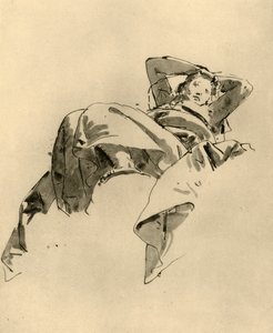 Žena na odpočinku, polovina 18. století, 1928 od Giovanni Battista Tiepolo