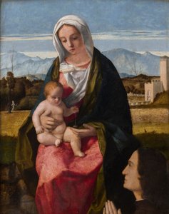 Madona s dítětem a dárcem od Giovanni Bellini