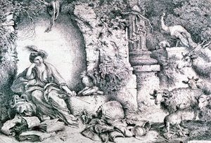 Circe Changing Ulysses Men, c1650 od Giovanni Benedetto Castiglione