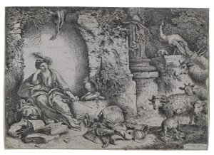 Circe mění Odysseovy muže na zvířata od Giovanni Benedetto Castiglione