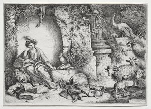 Melancholie od Giovanni Benedetto Castiglione