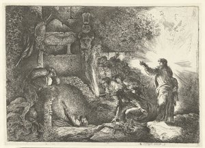Vzkříšení Lazara od Giovanni Benedetto Castiglione