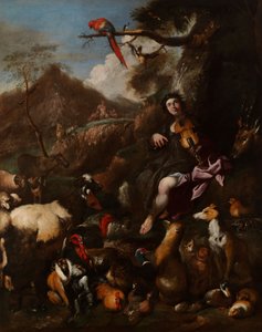 Orfeus zpívající zvířatům od Giovanni Benedetto Castiglione