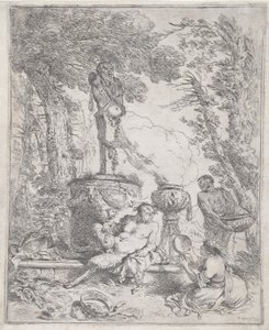 Pan ležící před Hermem od Giovanni Benedetto Castiglione