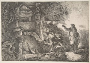 Vzkříšení Lazara, 1645-1650. od Giovanni Benedetto Castiglione
