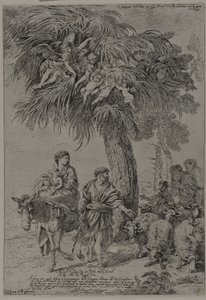 Útěk do Egypta od Giovanni Benedetto Castiglione
