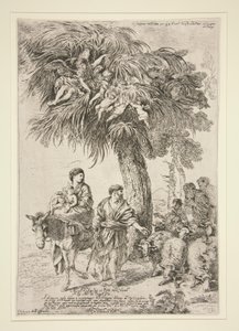 Útěk do Egypta od Giovanni Benedetto Castiglione
