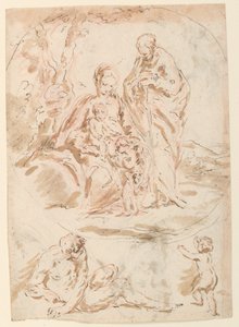 Svatá rodina od Giovanni Benedetto Castiglione