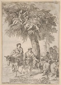 Svatá rodina na jejich útěku do Egypta, ca. 1647. od Giovanni Benedetto Castiglione