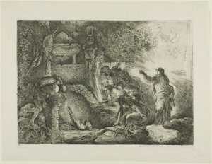 Vzkříšení Lazara od Giovanni Benedetto Castiglione
