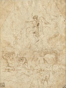 Oznámení pastýřům od Giovanni Benedetto Castiglione