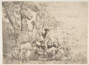 Mladý pastevec na koni, 1638. od Giovanni Benedetto Castiglione