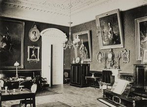 Rezidence Paskevich v Gomelu. Červený obývací pokoj, 1860