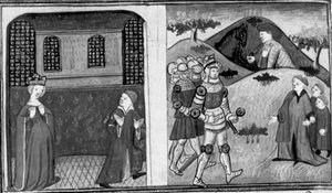 Dekameron, Manželka francouzského krále obviní hraběte z Antverp; hrabě se s králem usmíří. Druhý den, povídka 8 od Giovanni Boccaccio