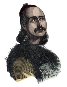 Markos Botsaris (Marco Botzaris) generál a hrdina řecké války za nezávislost 1788-1823 - rytina Giovanni Boggi od Giovanni Boggi