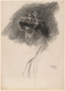 Busta mladé ženy z profilu od Giovanni Boldini