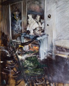 Kardinál Bernini v malířově pokoji od Giovanniho Boldiniho (1842-1931), olej na plátně, 53x46 cm od Giovanni Boldini