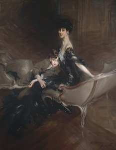 Consuelo Vanderbilt, vévodkyně z Marlborough, a její syn, Lord Ivor Spencer-Churchill, 1906 od Giovanni Boldini