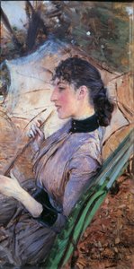 Itálie, Florencie, profil Alaide Banti od Giovanni Boldini