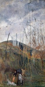 Rolnická žena zvedla její prádlo od Giovanni Boldini