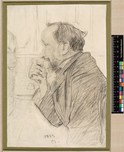 Portrét Edgara Degase u stolu v kavárně od Giovanni Boldini