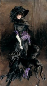 Portrét Marchesa Luisa Casati s greyhoundem od Giovanni Boldini