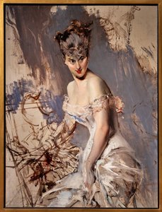 Portrét herečky Alice Regnaultové od Giovanni Boldini