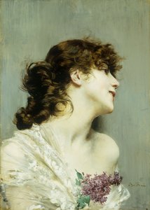 Profil mladé ženy, od Giovanni Boldini