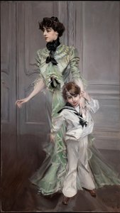 Portrét paní Hugo a jejího syna, 1898. od Giovanni Boldini