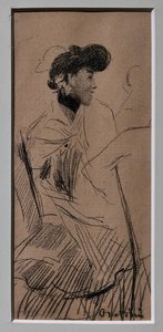Sedící elegantní žena od Giovanni Boldini