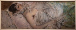 Hraběnka Rasty ležící od Giovanni Boldini