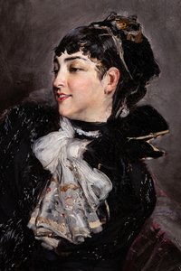 Hraběnka Rasty na pohovce, detail od Giovanni Boldini