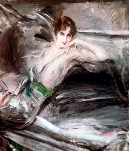 Žena seděla na židli, c1860 od Giovanni Boldini