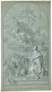 Augustiniánský mnich přijímající vládu svého řádu od svatého Augustina od Giovanni Bonati