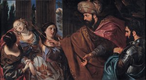 Ester před Ahasverem, mezi 1660 a 1670 od Giovanni Bonatti
