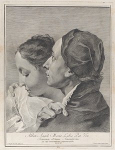 Mladý muž objímající dívku, 1743. od Giovanni Cattini
