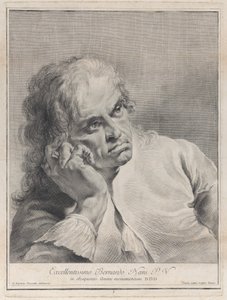 Zamyšlený muž opírající si hlavu o ruku, 1743. od Giovanni Cattini