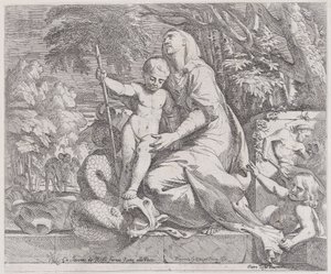 Alegorie zbytku na útěku do Egypta, 1650-55. od Giovanni Cesare Testa