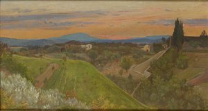 Pohled na Monte Amiata, Toskánsko, c1880