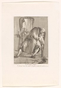 Maskovaný piják kávy a Unavený parukář De vermoeide pruikenmaker Le Perruquier (název na objektu) Portréty potápěčů (název série) od Giovanni David