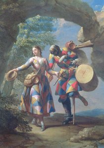 Harlekýn vracející se z války, kolem roku 1742