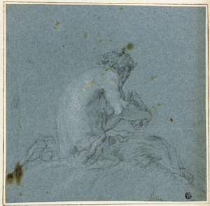 Satyr hrající na dýmky od Giovanni Domenico Tiepolo
