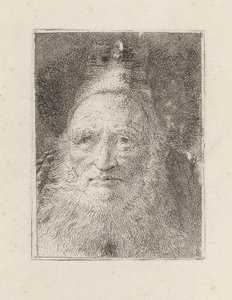 Vousatý stařec s kloboukem, z Raccolta di Teste (Sbírka hlav) od Giovanni Domenico Tiepolo