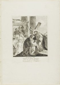 Kristus utěšuje plačící ženy, osmá deska z křížové cesty od Giovanni Domenico Tiepolo