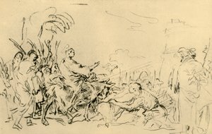 Kristův vstup do Jeruzaléma, c1759, 1928 od Giovanni Domenico Tiepolo